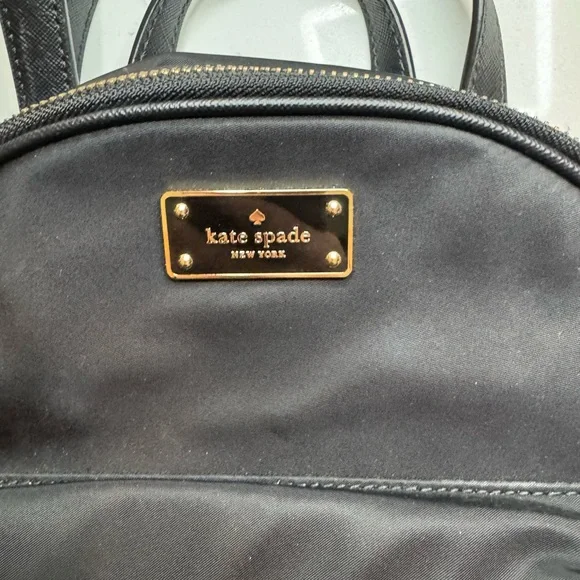 Kate Spade Chelsea Medium Black Backpack with Gold Accents - Picture 2 of 5